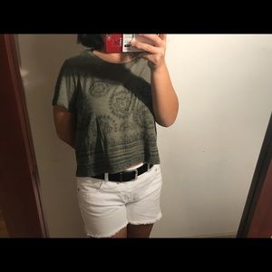 Tokyo Olive Green Crop Top